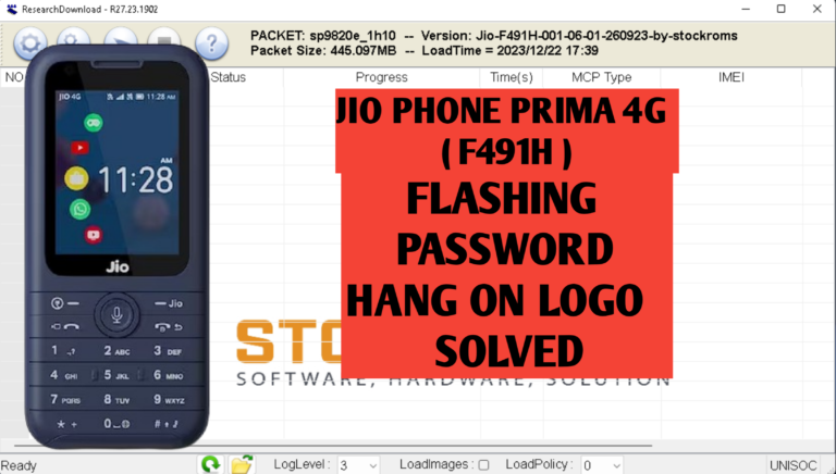 Jio Phone Prima 4G ( F491H ) Flash File