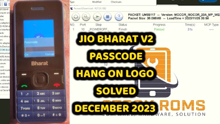 Jio Bharat V2 ( JBV161W1 ) Flash File