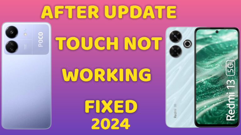 REDMI 13C AND POCO C65 AFTER UPDATE TOUCH NOT WORKING FLASH FILE